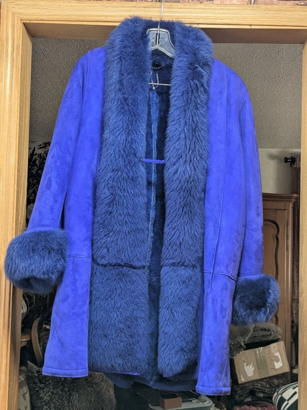 Natural shearling lamb winter jacket  S size